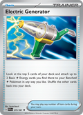 Pokemon TCG - Paldean Fates - #79 - Electric Generator - Uncommon