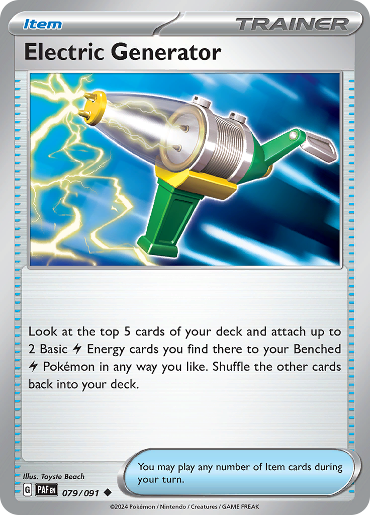 Pokemon TCG - Paldean Fates - #79 - Electric Generator - Uncommon