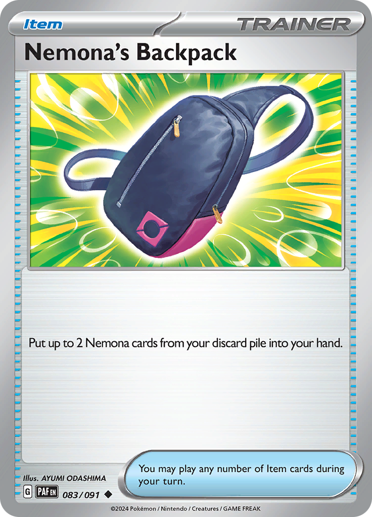 Pokemon TCG - Paldean Fates - #83 - Nemona's Backpack - Uncommon