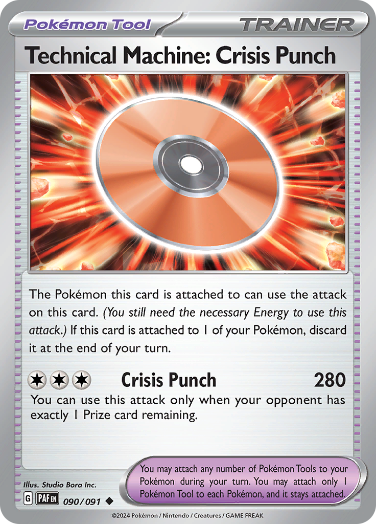 Pokemon TCG Paldean Fates #90 Technical Machine Crisis Punch Uncommon