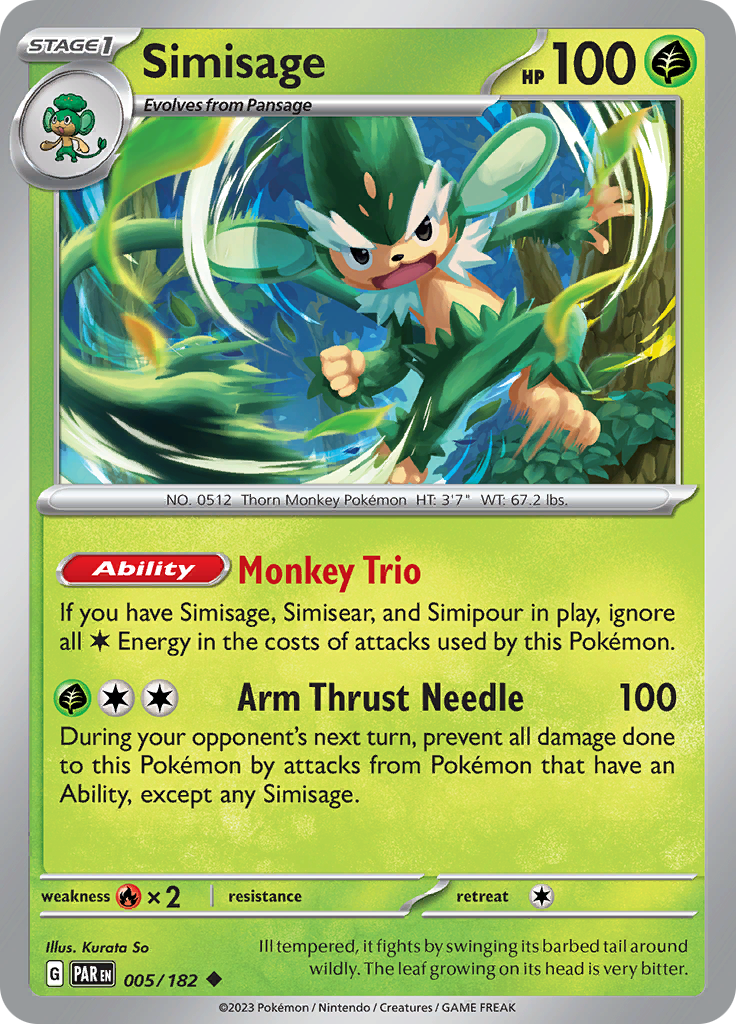 Pokemon TCG: Paradox Rift card - Simisage.