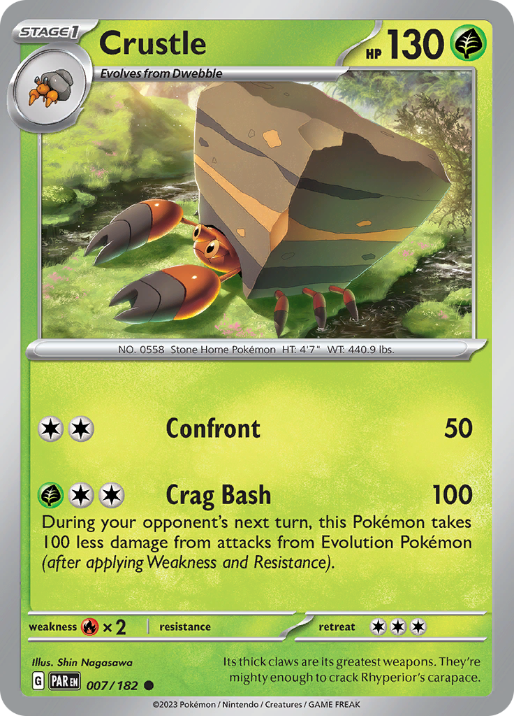 Pokemon TCG: Paradox Rift card - Crustle.