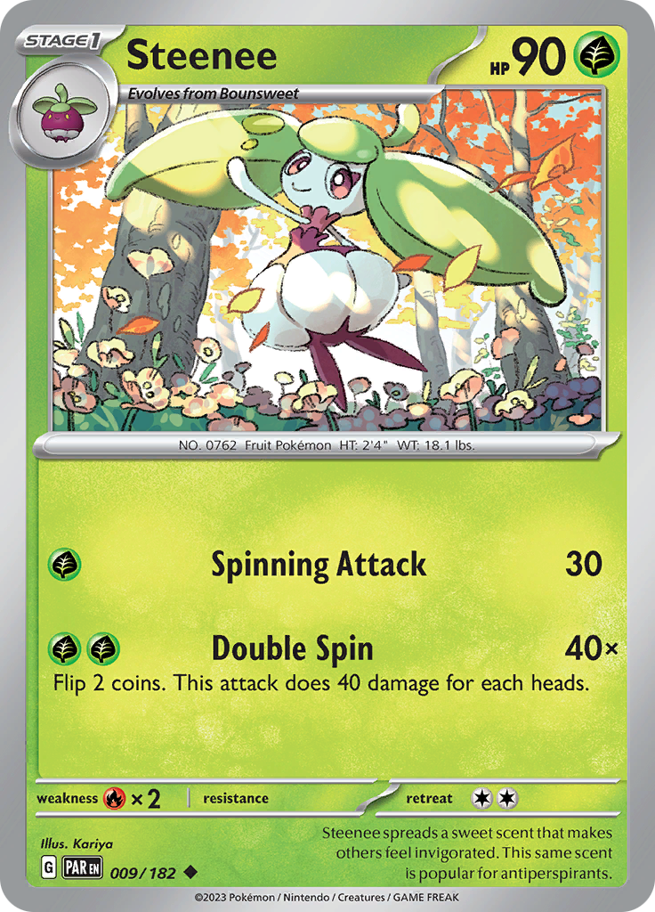 Pokemon TCG: Paradox Rift card - Steenee.