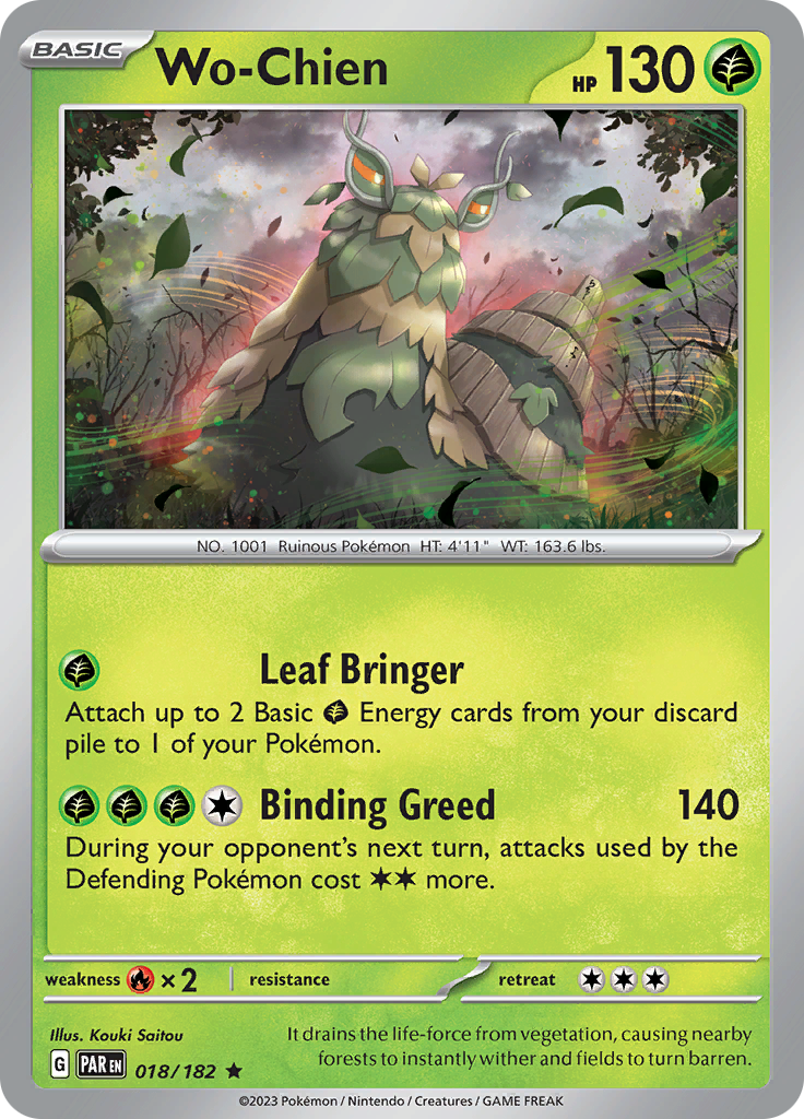 Pokemon TCG: Paradox Rift card - Wo-Chien.