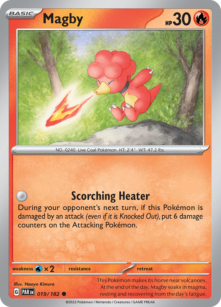 Pokemon TCG: Paradox Rift card - Magby.