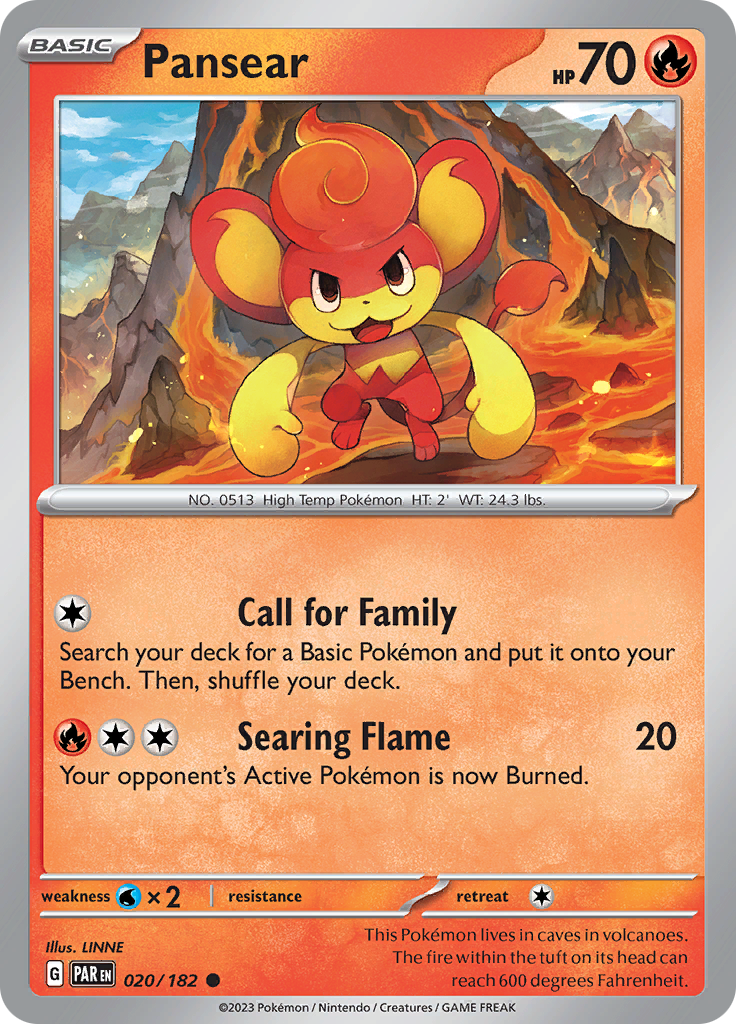 Pokemon TCG: Paradox Rift card - Pansear.