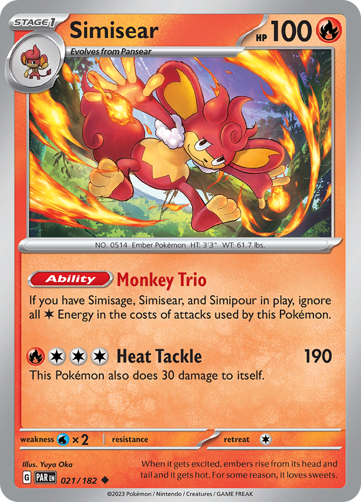 Pokemon TCG: Paradox Rift card - Simisear.