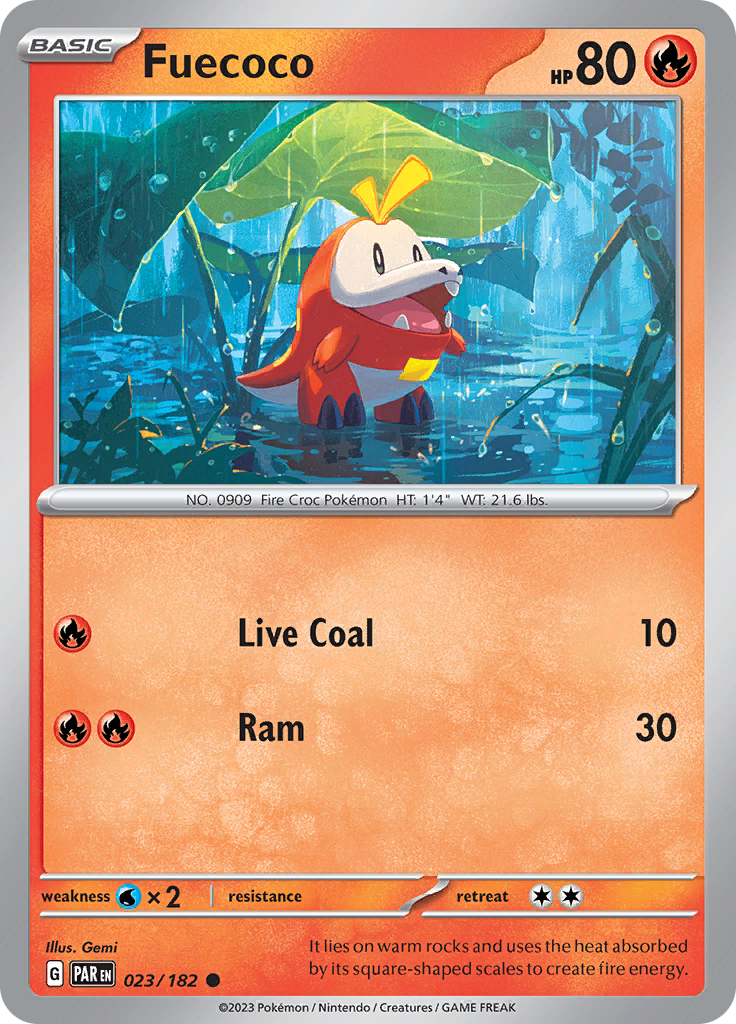 Pokemon TCG: Paradox Rift card - Fuecoco.