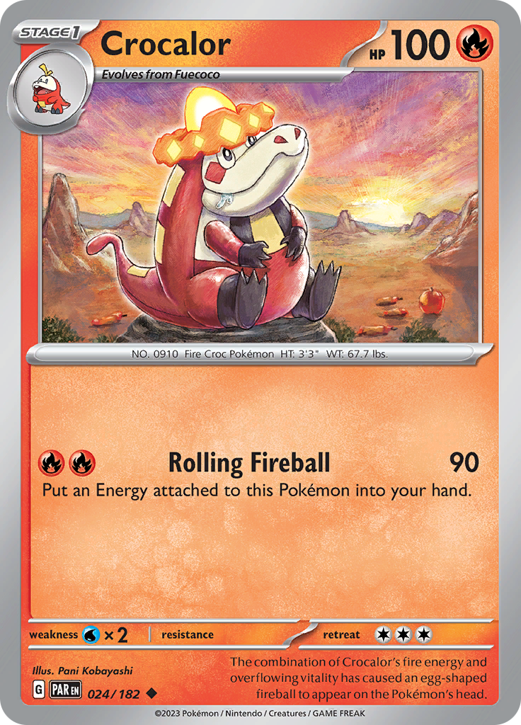 Pokemon TCG: Paradox Rift card - Crocalor.