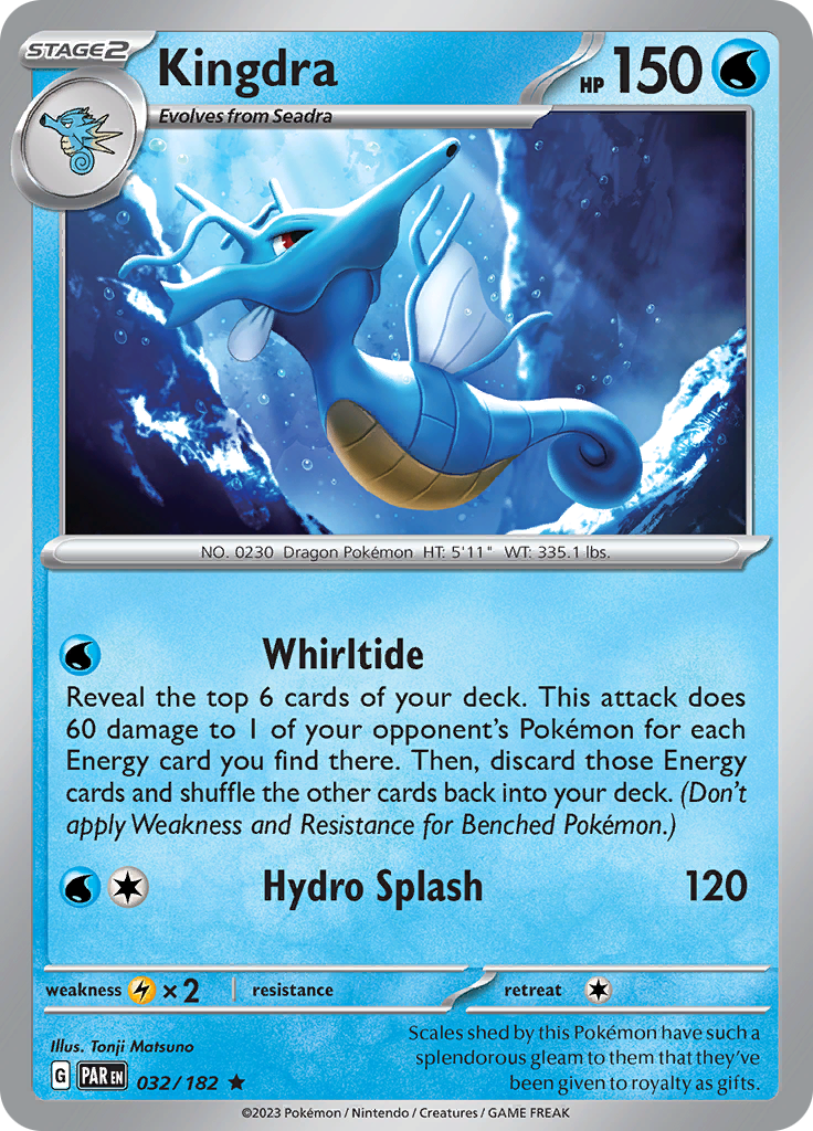 Pokemon TCG: Paradox Rift card - Kingdra.