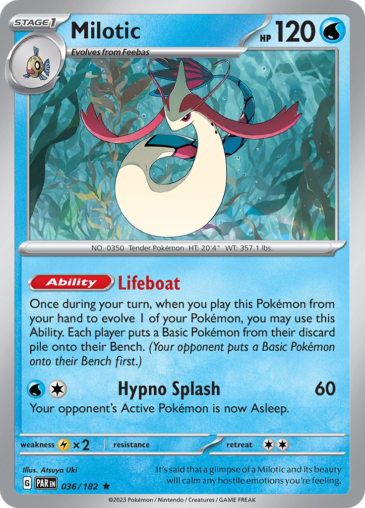 Pokemon TCG: Paradox Rift card - Milotic.