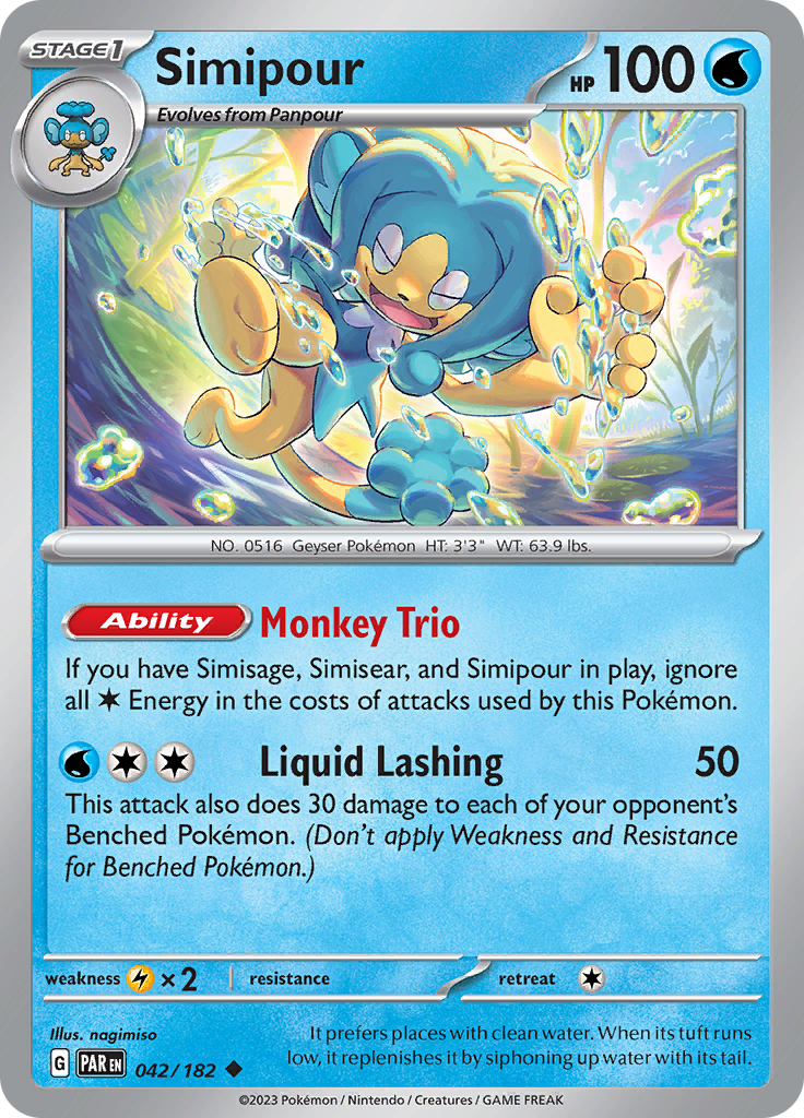 Pokemon TCG: Paradox Rift card - Simipour.