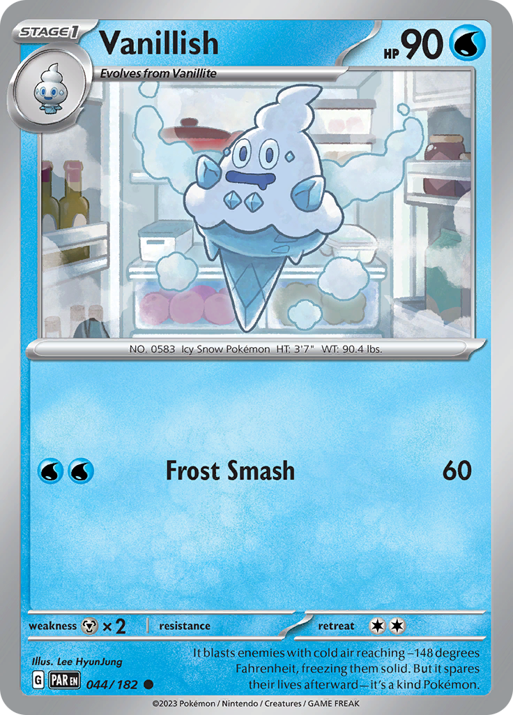 Pokemon TCG: Paradox Rift card - Vanillish.