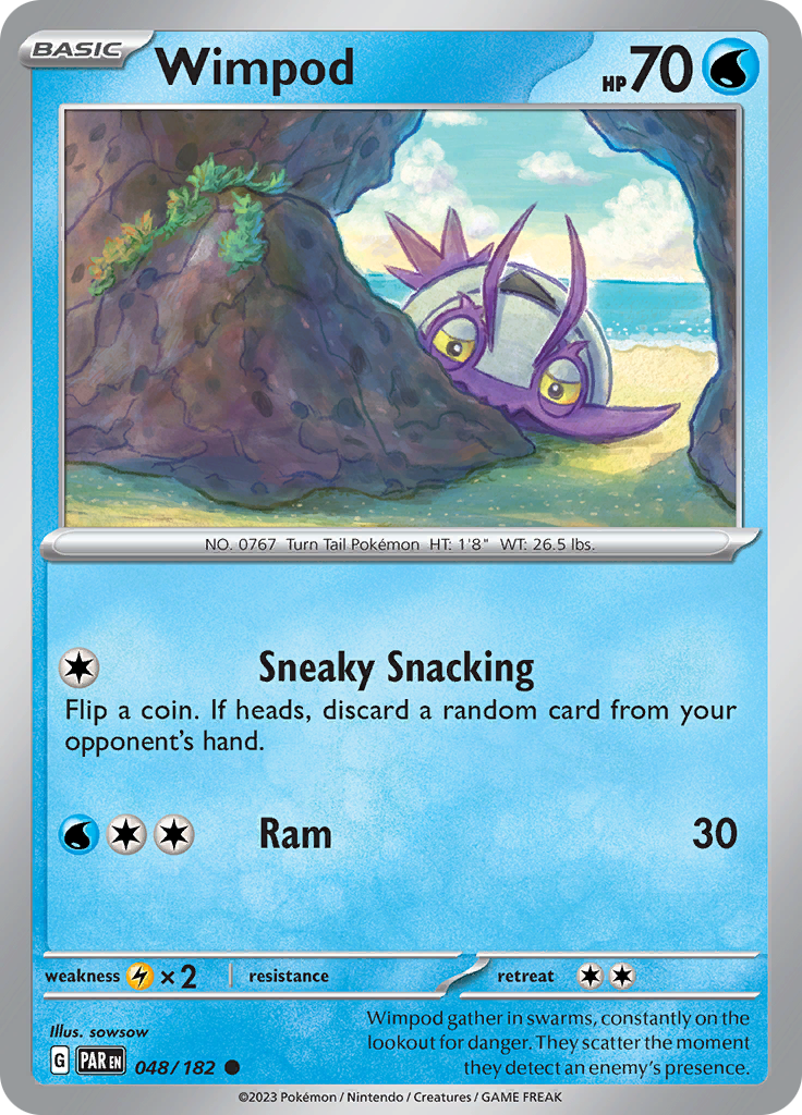 Pokemon TCG: Paradox Rift card - Wimpod.