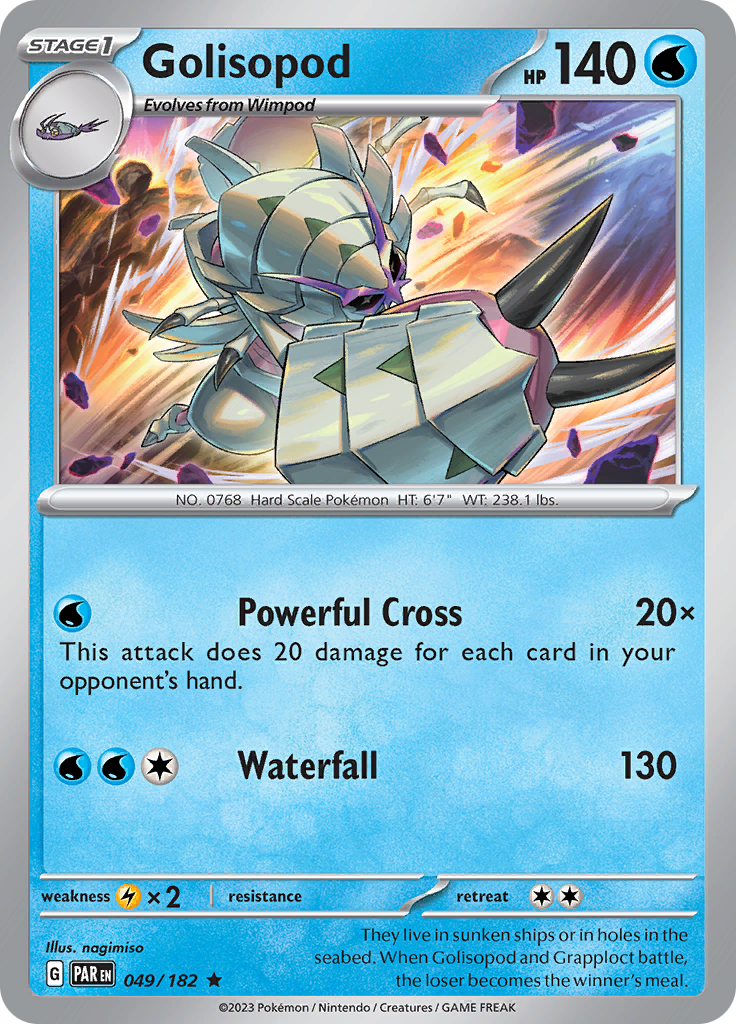 Pokemon TCG: Paradox Rift card - Golisopod.