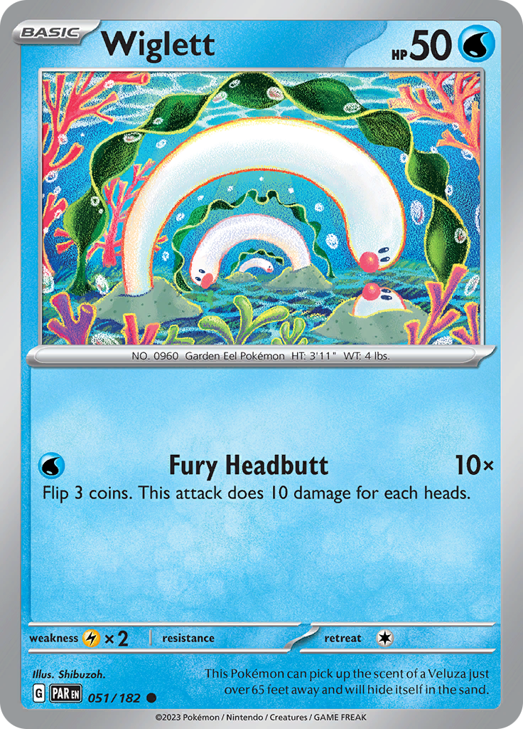 Pokemon TCG: Paradox Rift card - Wiglett.