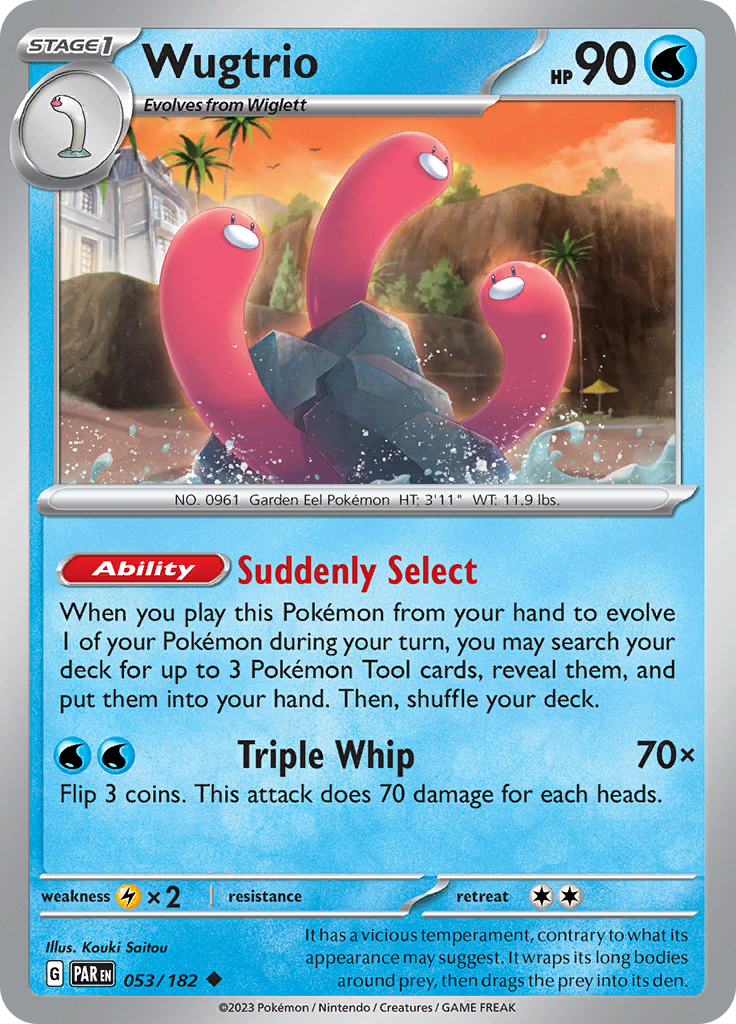 Pokemon TCG: Paradox Rift card - Wugtrio.