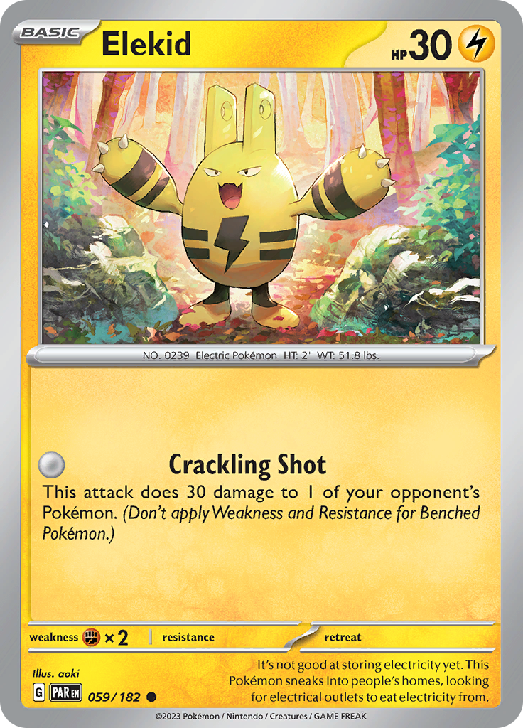 Pokemon TCG: Paradox Rift card - Elekid.