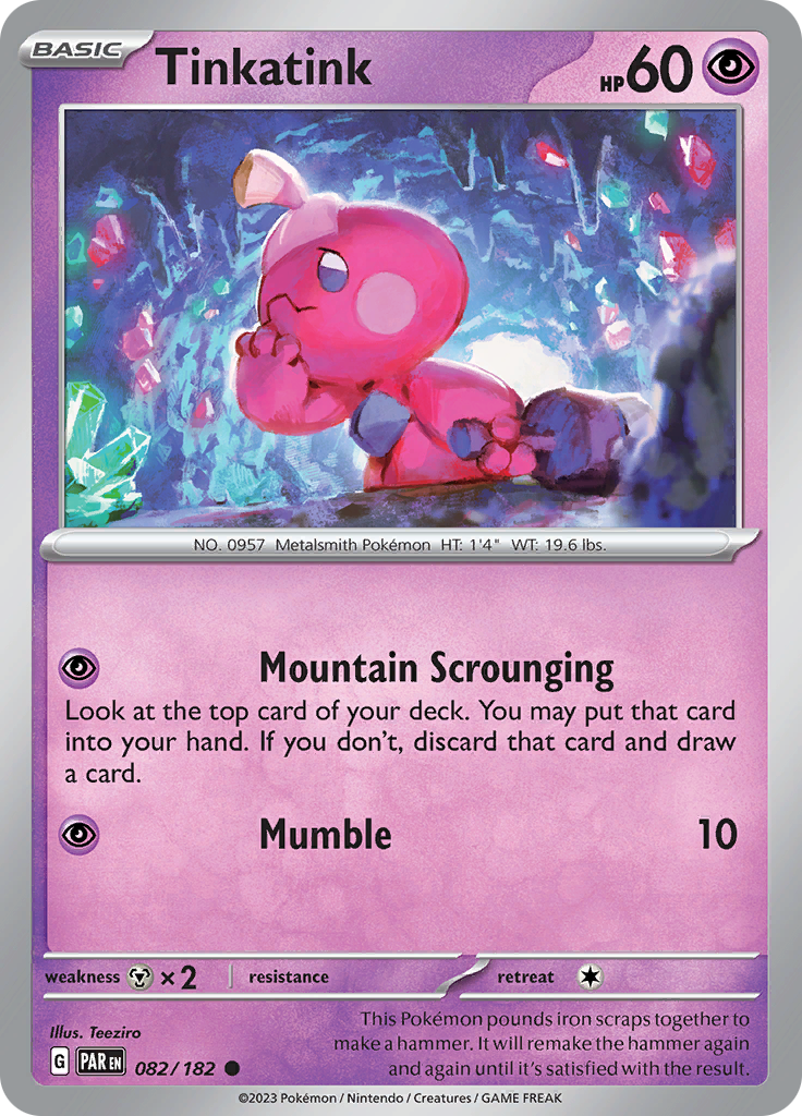 Pokemon TCG: Paradox Rift card - Tinkatink.