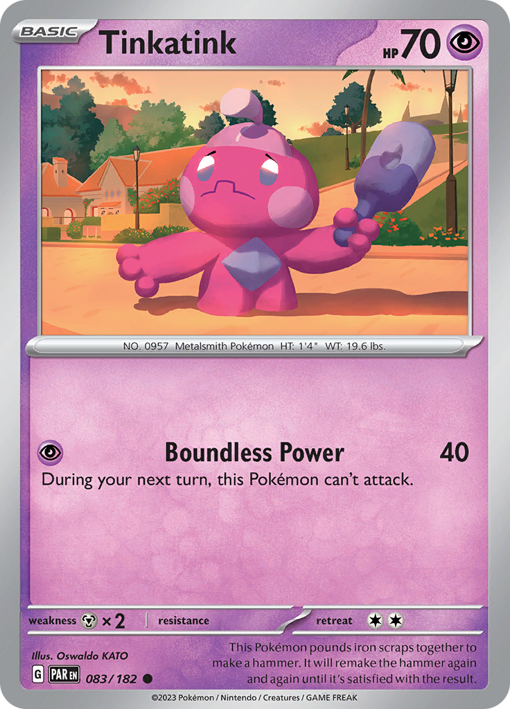 Pokemon TCG: Paradox Rift card - Tinkatink.