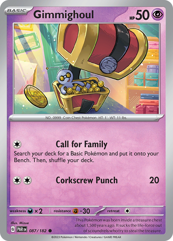 Pokemon TCG: Paradox Rift card - Gimmighoul.