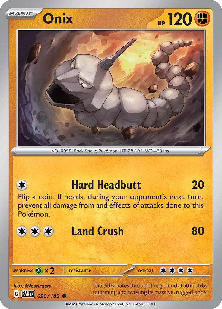 Pokemon TCG: Paradox Rift card - Onix.