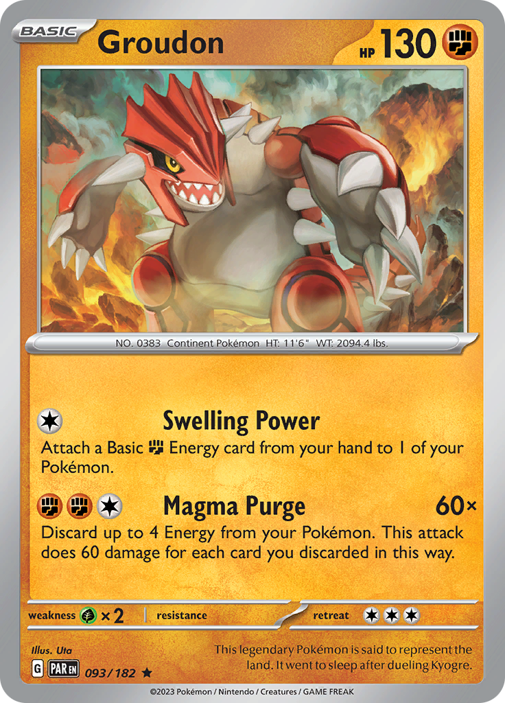 Pokemon TCG: Paradox Rift card - Groudon.