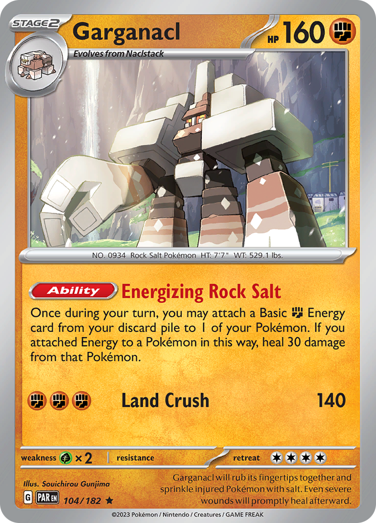 Pokemon TCG: Paradox Rift card - Garganacl.