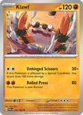 Pokemon TCG: Paradox Rift card - Klawf.