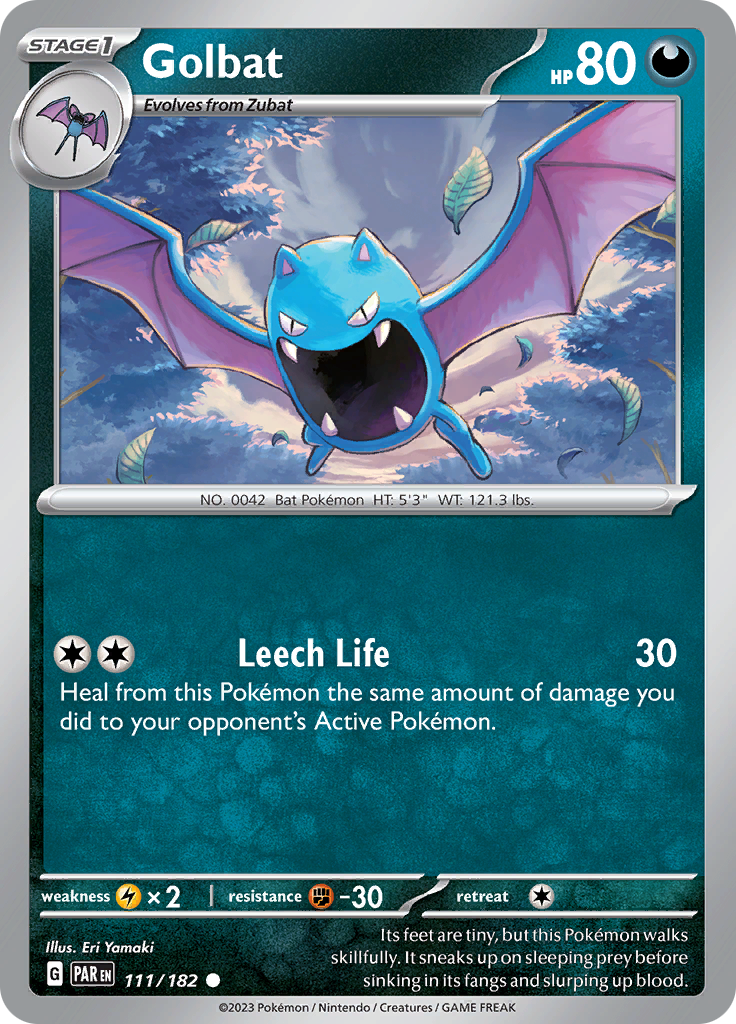 Pokemon TCG: Paradox Rift card - Golbat.