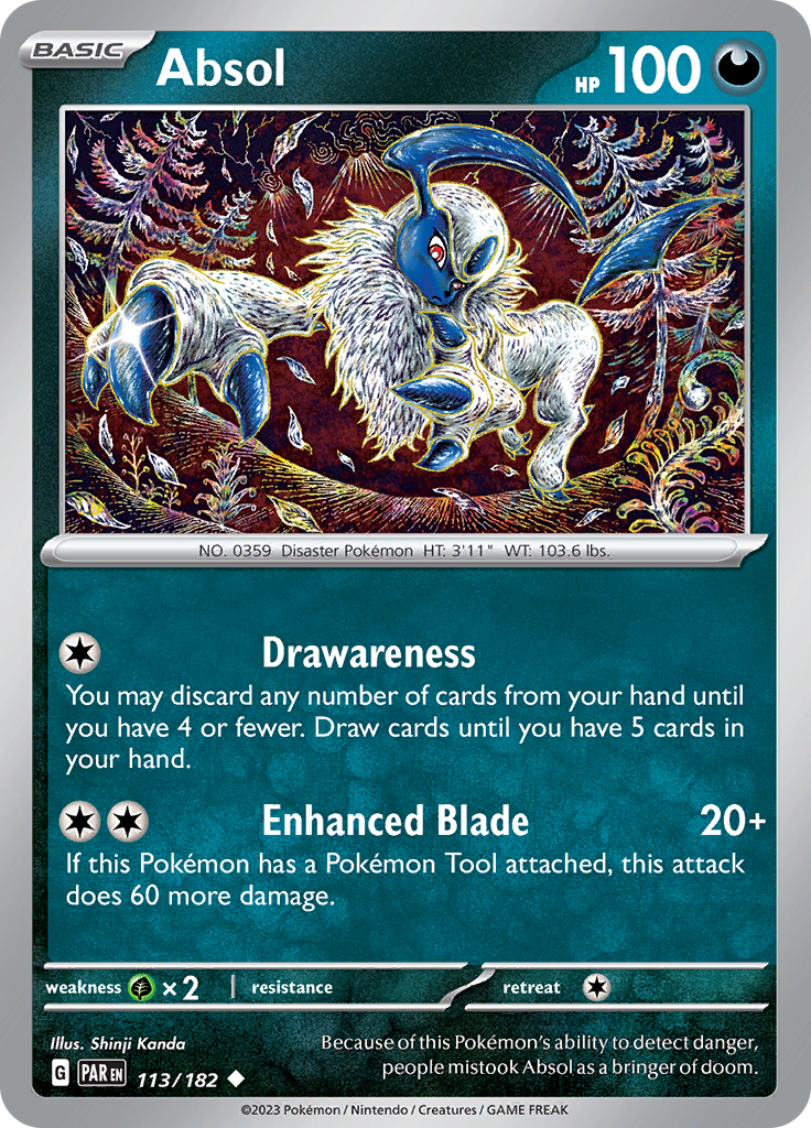 Pokemon TCG: Paradox Rift card - Absol.