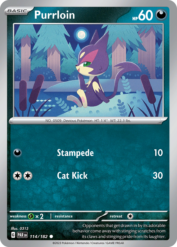Pokemon TCG: Paradox Rift card - Purrloin.