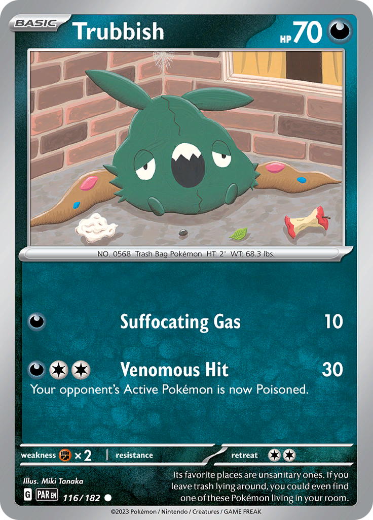 Pokemon TCG: Paradox Rift card - Trubbish.