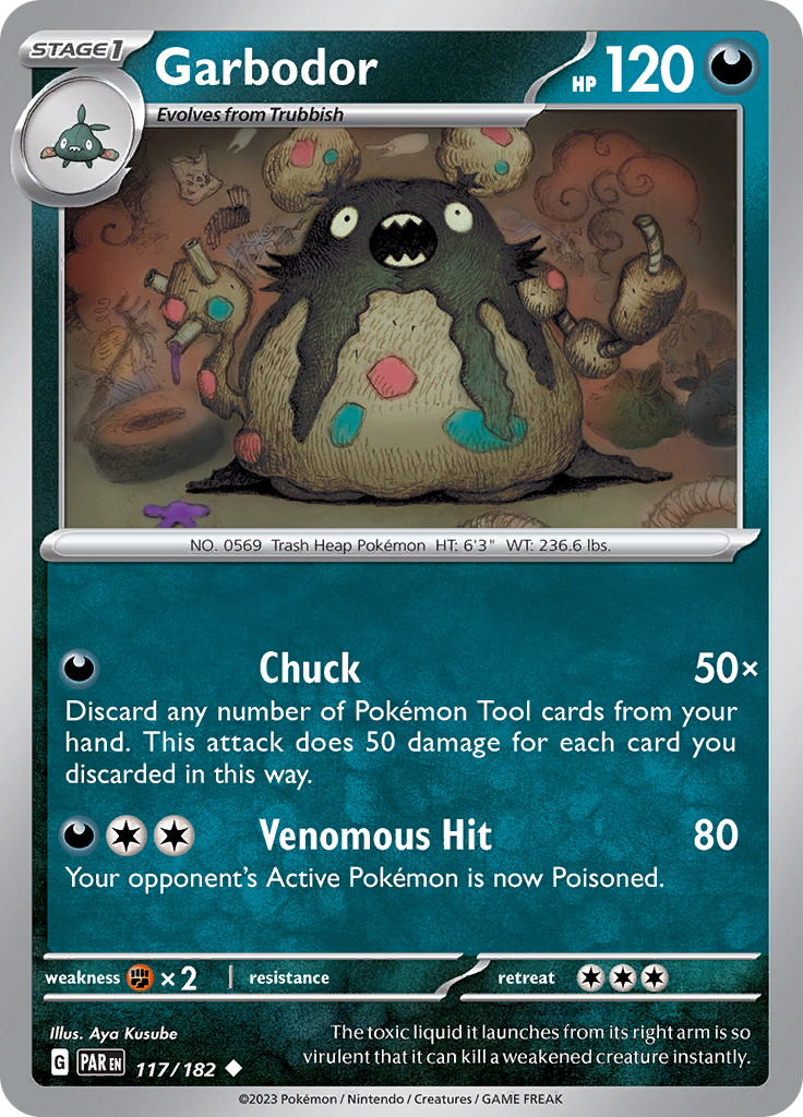 Pokemon TCG: Paradox Rift card - Garbodor.