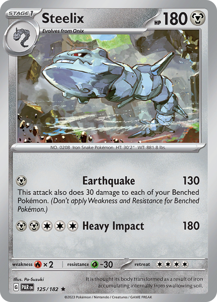 Pokemon TCG: Paradox Rift card - Steelix.
