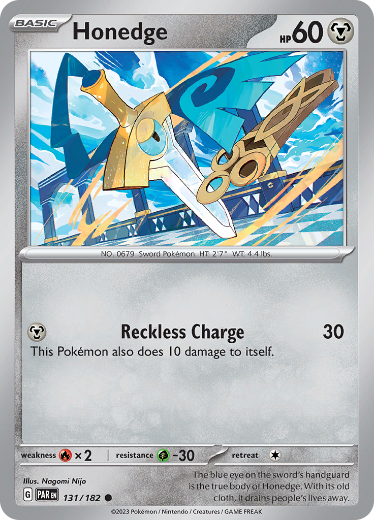 Pokemon TCG: Paradox Rift card - Honedge.
