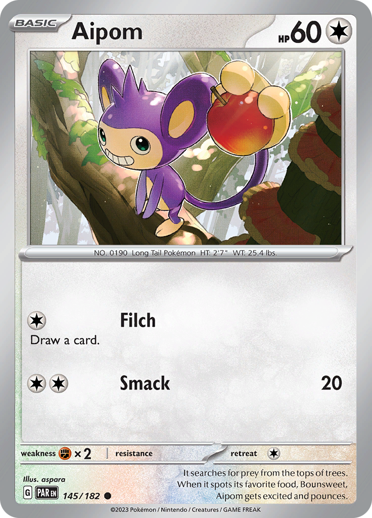 Pokemon TCG: Paradox Rift card - Aipom.