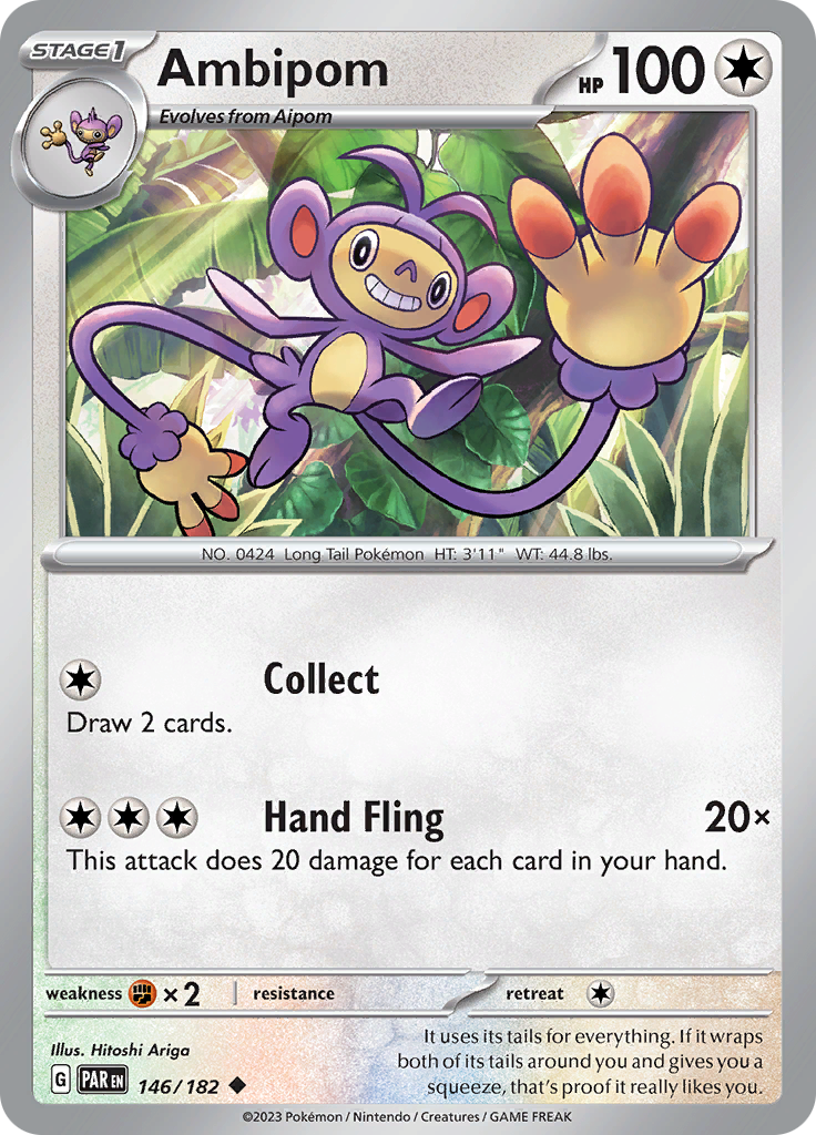 Pokemon TCG: Paradox Rift card - Ambipom.