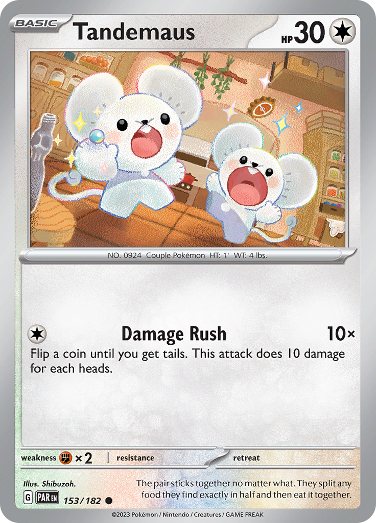 Pokemon TCG: Paradox Rift card - Tandemaus.