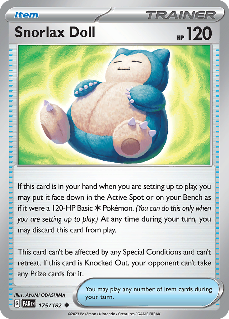Pokemon TCG: Paradox Rift card - Snorlax Doll.