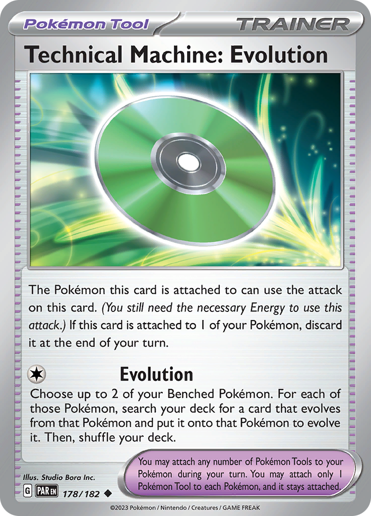 Pokemon TCG: Paradox Rift card - Technical Machine: Evolution.