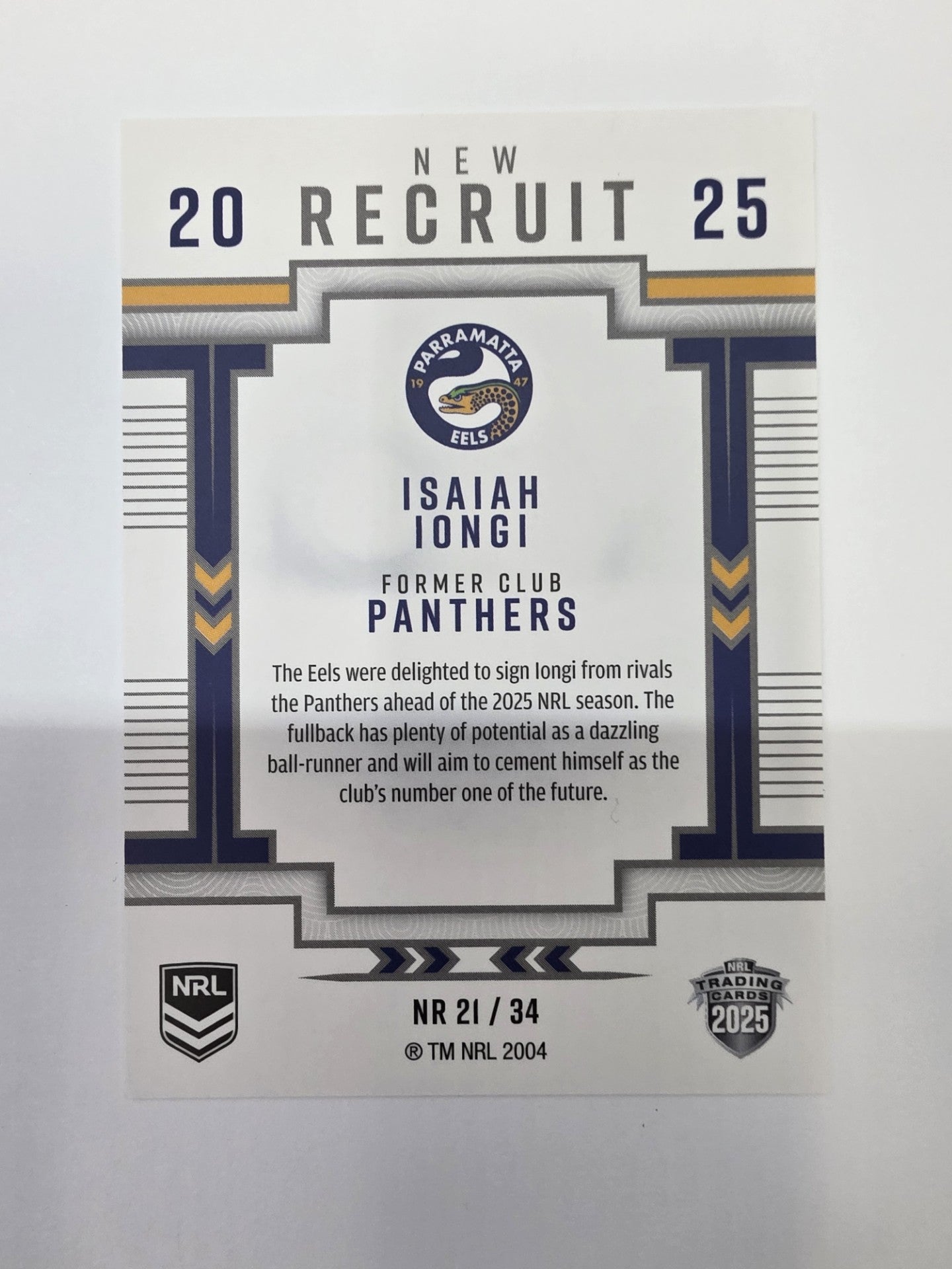 NRL 2025 Elite | New Recruits | #NR21 | Isaiah Iongi | Eels